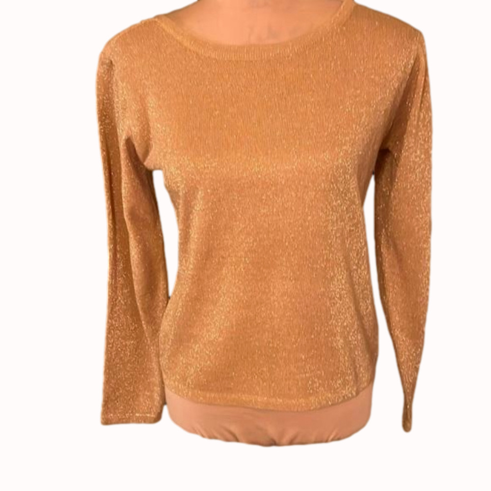 Newport News vintage gold long sleeve sweater size small